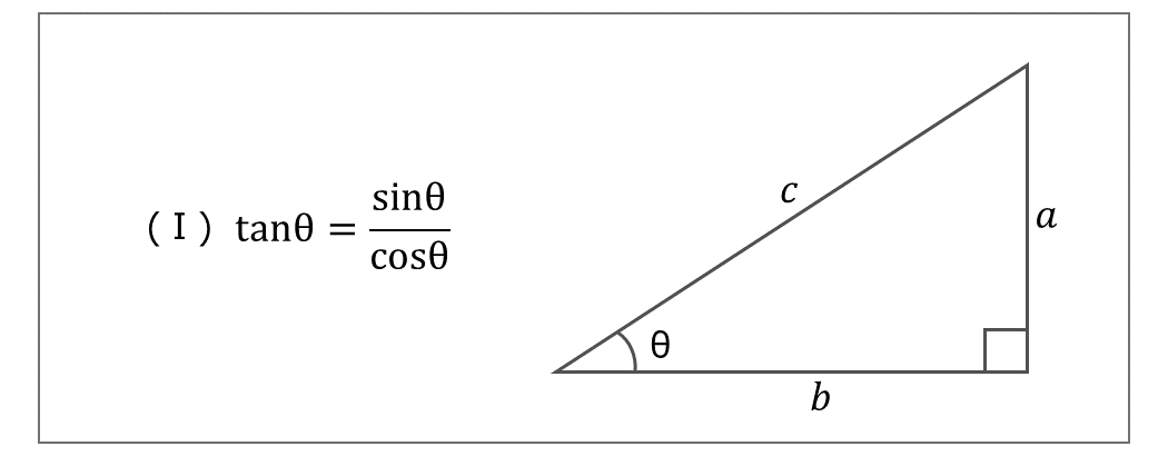 三角比の相互関係の証明 | tanの関係式